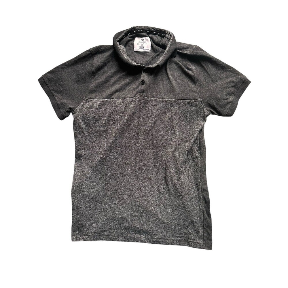 MBX Premium Goods Polo Shirt Men’s M Grey Two-Tone Lightweight Casual Athletic